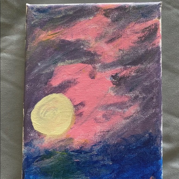 Hand Crafted Other - “Moody Moon” Painting